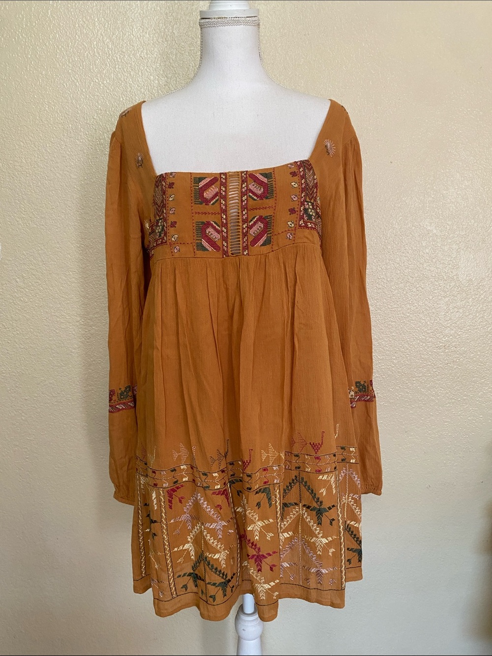 Free People Rhiannon Embroidered Dress NWT